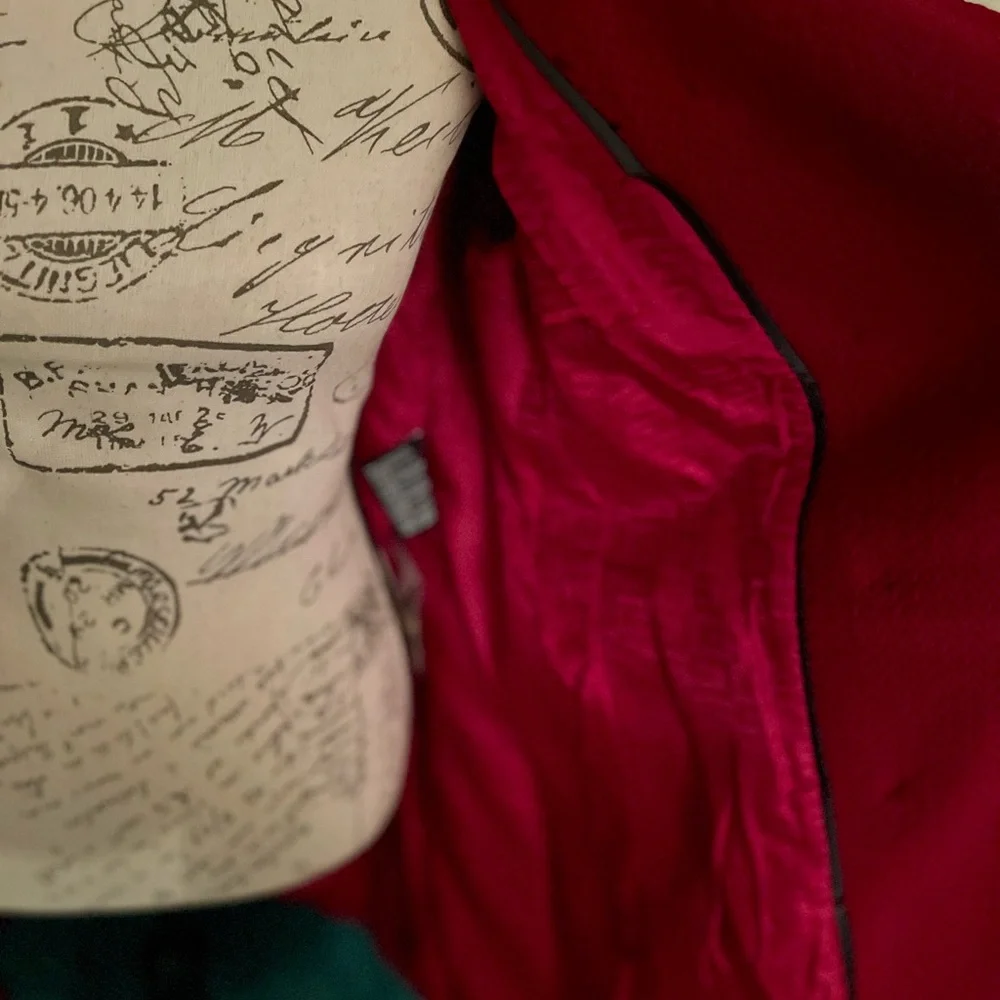 Cherry Red Wool Pea Coat by GUESS - Picture 8 of 12